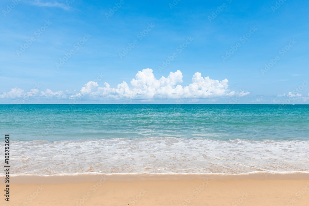 Sea and sand tropical sea under the blue sky