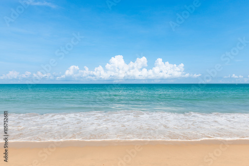 Sea and sand tropical sea under the blue sky