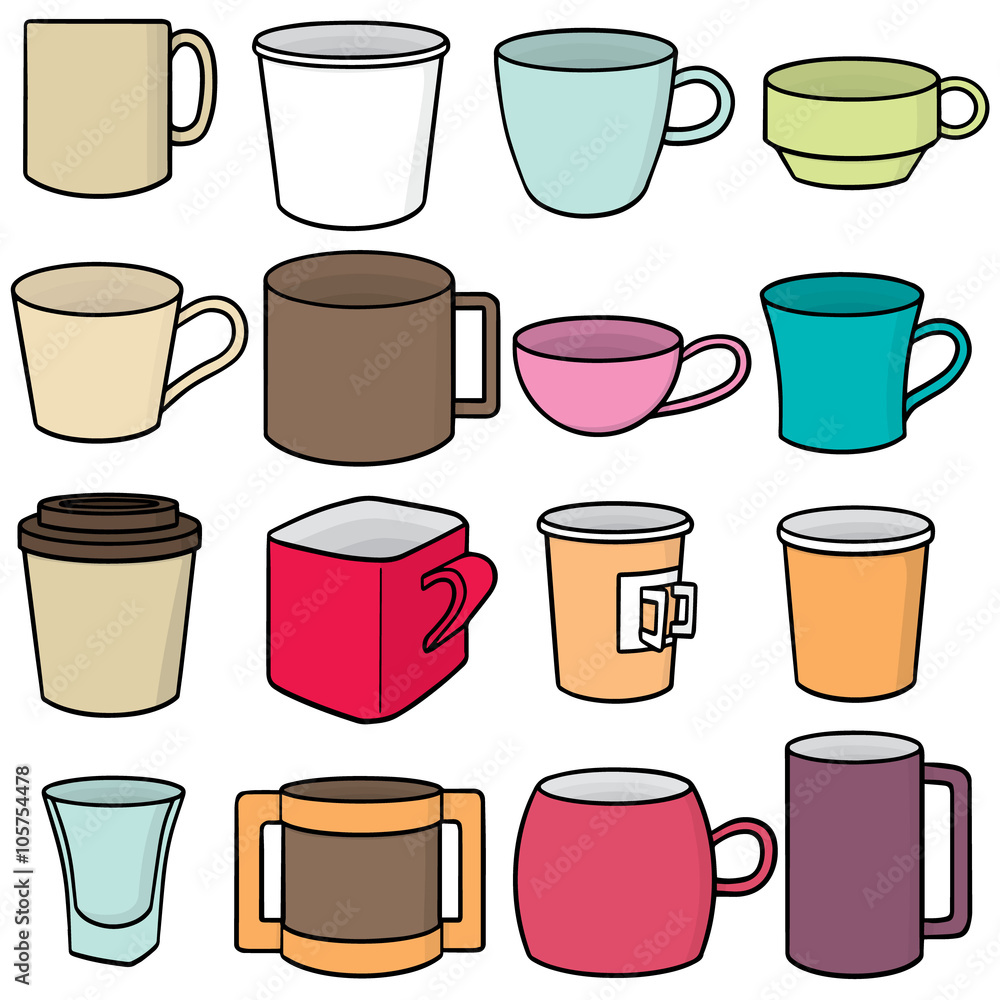 vector set of beverage cup vector set of beverage cup
