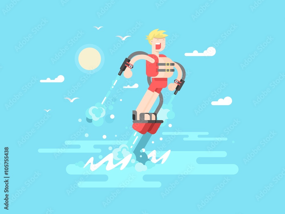 Man with flyboard