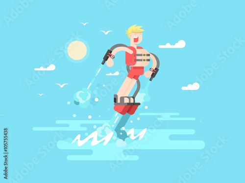 Man with flyboard