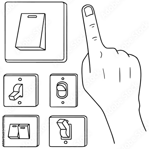 vector set of electric switch