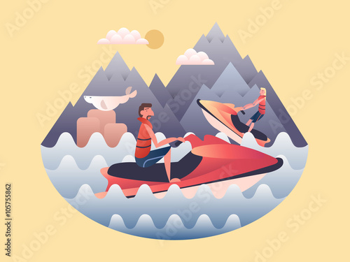 Jetski design flat