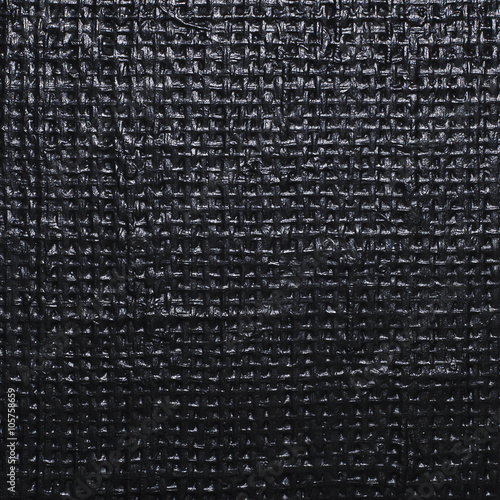 Black paint on woven wood for pattern