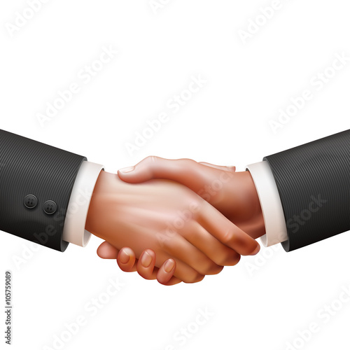 Realistic hand shake illustration