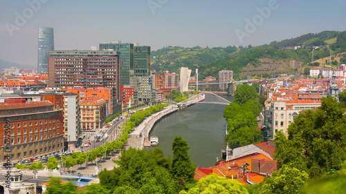 Timelapse of Bilbao in a sunny summer day