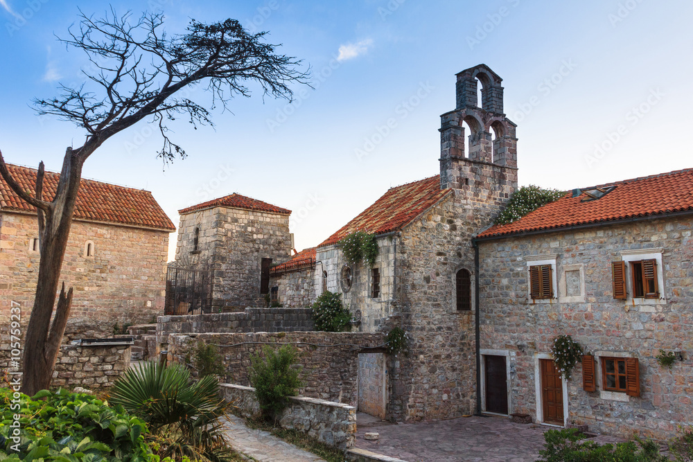 View of the The Saint Sava Church in Budva. Montenegro.