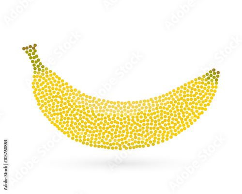 Abstract creative concept vector icon of banana for web and mobile app isolated on background. Art illustration template design, business software and social media infographic