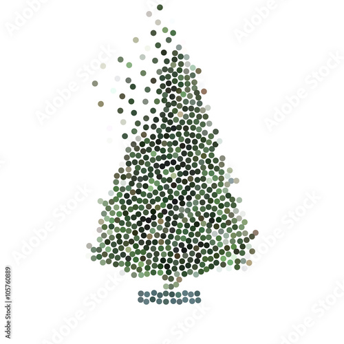 Abstract creative concept vector icon of christmas tree for web and mobile app isolated on background. Art illustration template design, business software and social media infographic