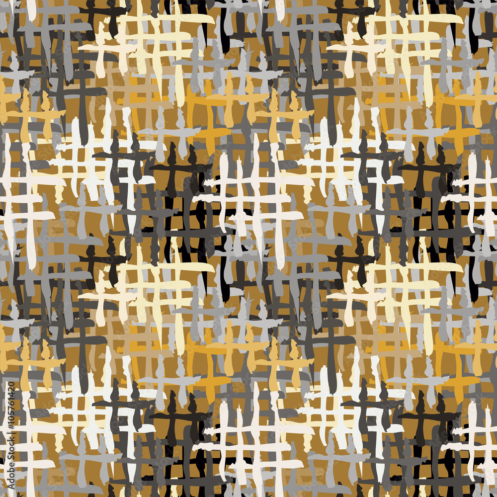 Abstract woven seamless pattern, canvas texture