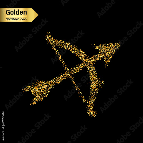 Gold glitter vector object