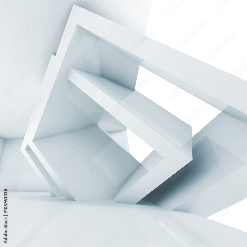 Architecture background, square blue toned 3d Architecture background, square blue toned 3d