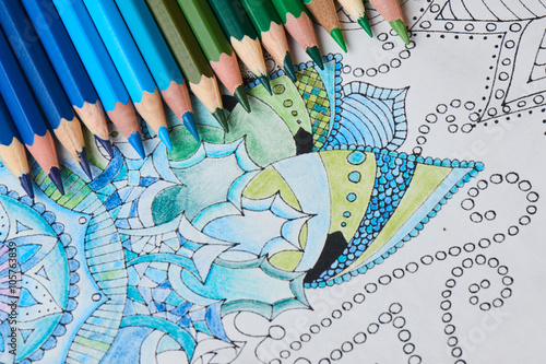 Coloring for adults and color pencils