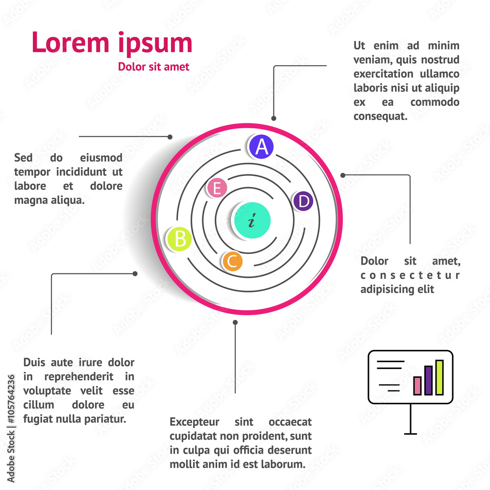 Fototapeta premium Circle design infographic template