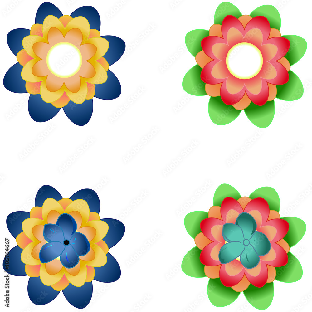 Set of spring flower 