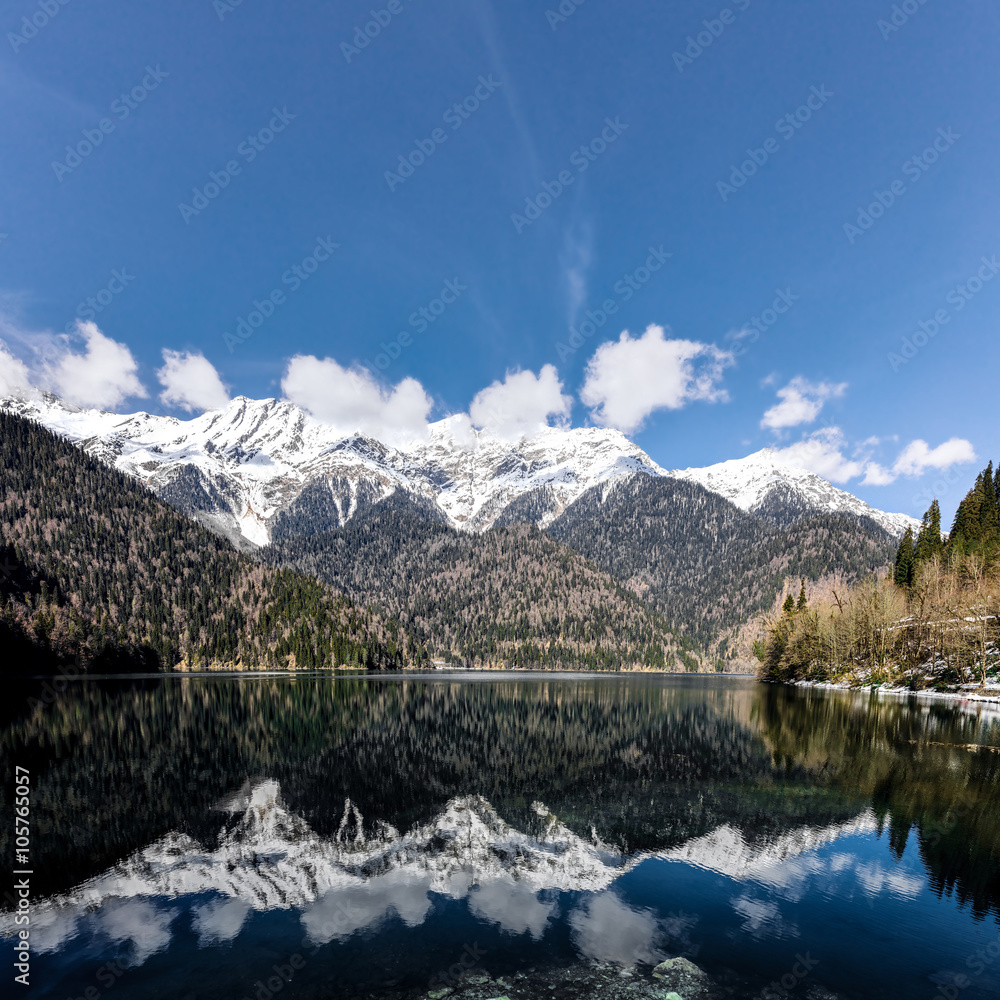 Mountain Lake. Caucasus. Abkhazia. Riza lake