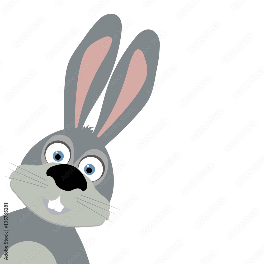 Fototapeta premium cartoon rabbit on white background