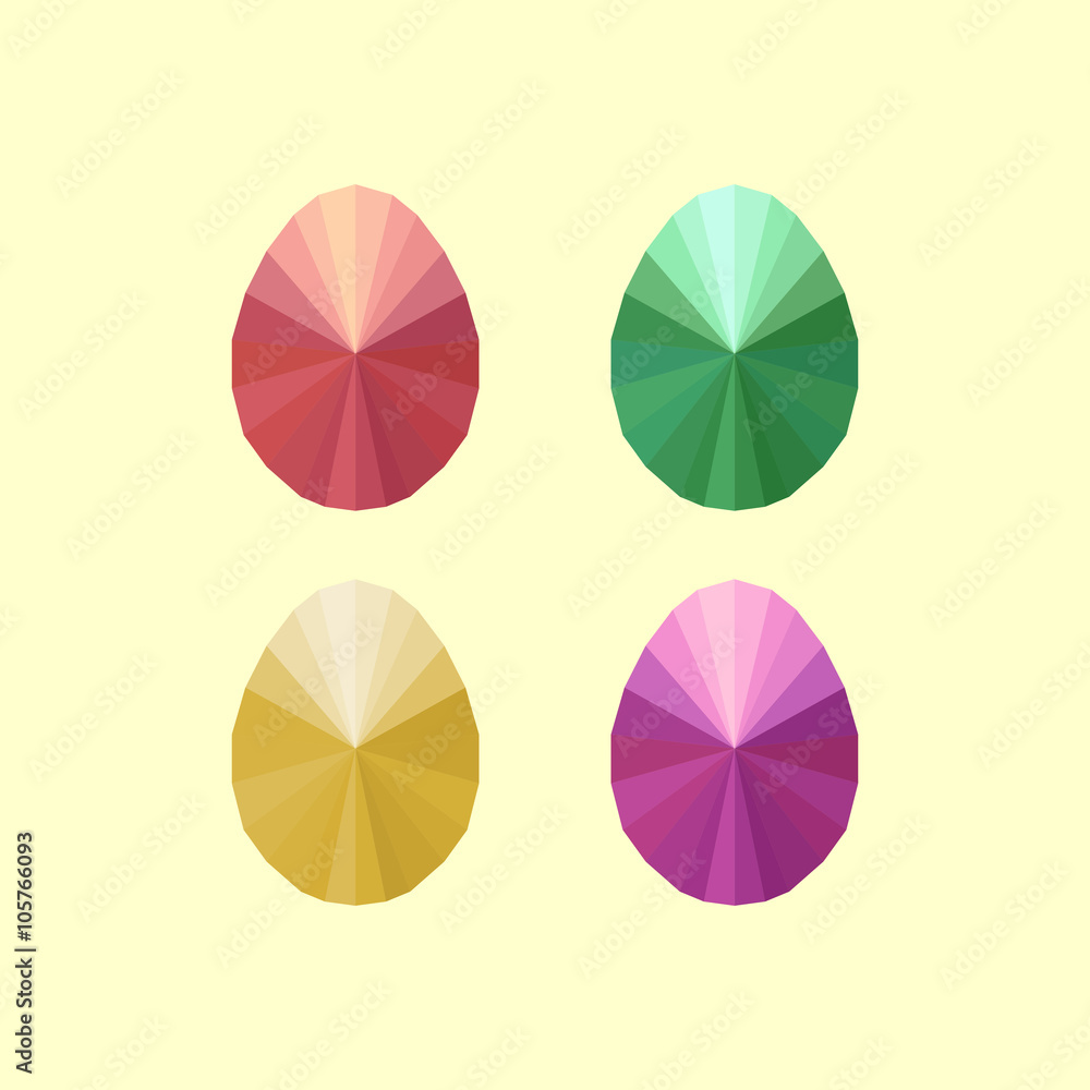 Obraz premium Collection of modern flat design with four different origami eas