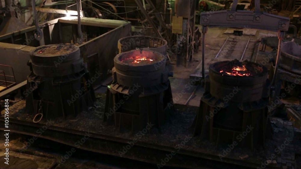 The production of iron in Russia in the hangar The production of iron in Russia in the hangar