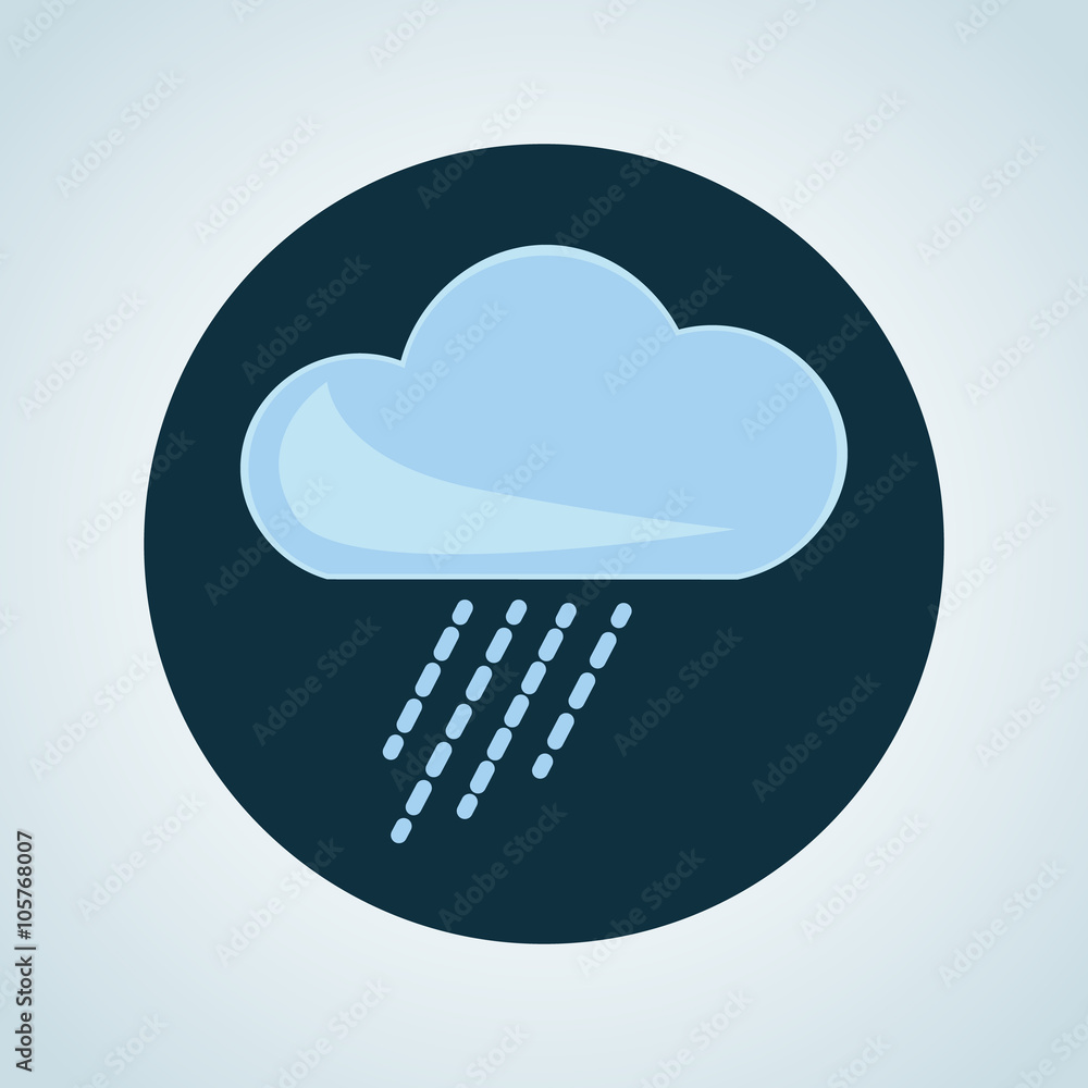 Illustration of rainy weather icon Illustration of rainy weather icon