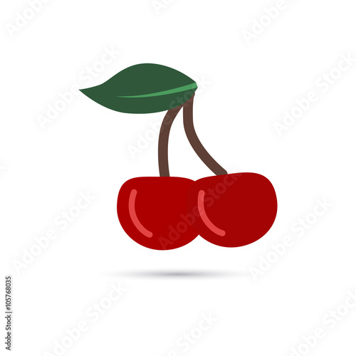 Illustration of slot machine cherry icon
