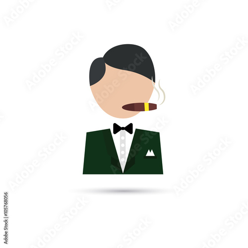 Illustration of casino player icon