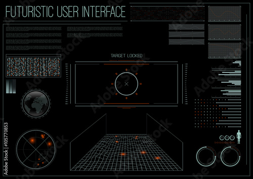 Sci Fi Futuristic User Interface. HUD. Menu Button. Vector Illustration