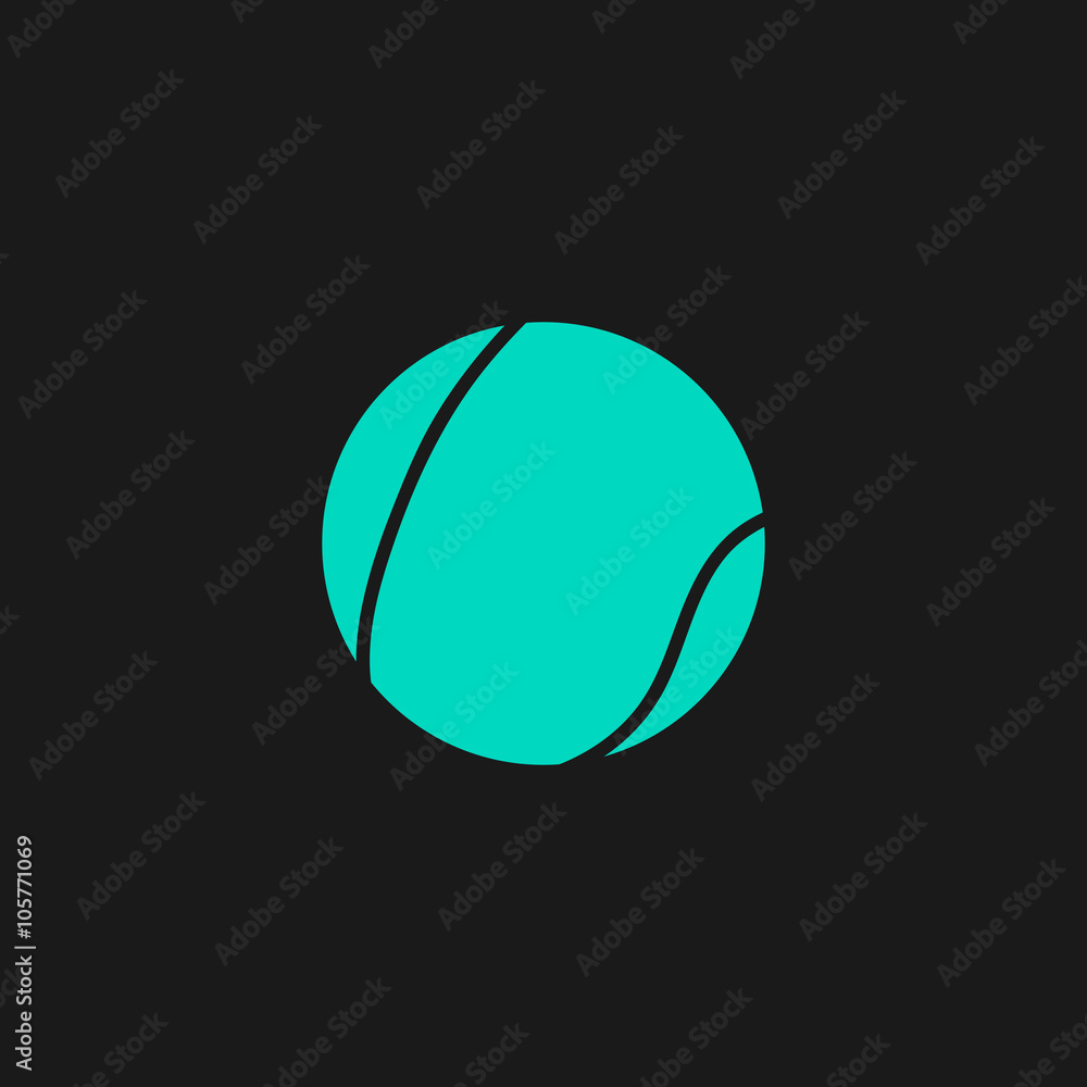 Tennis Ball Icon, sign and button Tennis Ball Icon, sign and button
