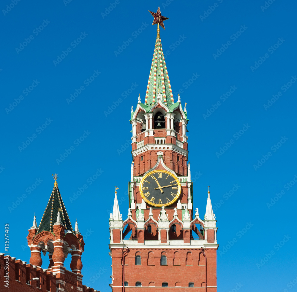 Spasskaya Tower of Kremlin. Moscow. Russia Spasskaya Tower of Kremlin. Moscow. Russia