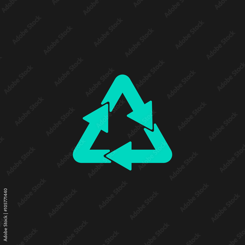 Recycle sign isolated on background Recycle sign isolated on background