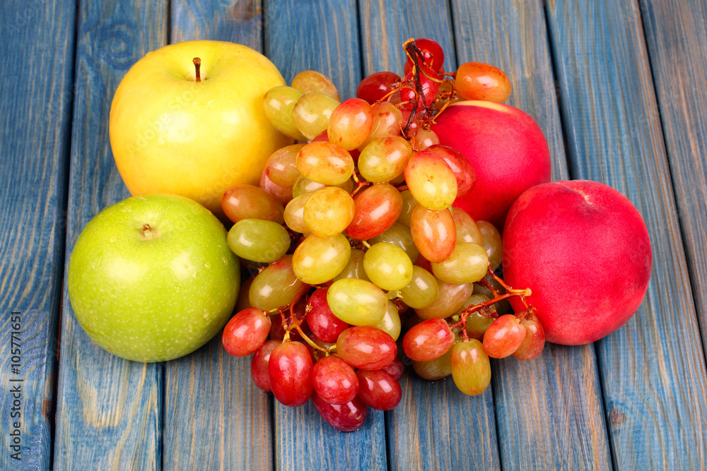 fruits on wooden table