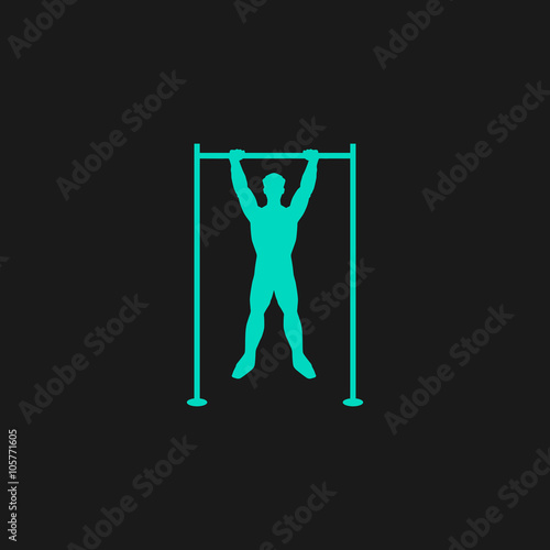 Horizontal bar and man