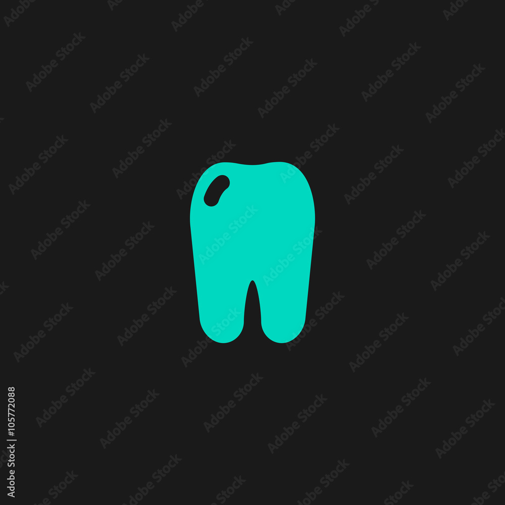 Tooth icon. flat symbol Tooth icon. flat symbol