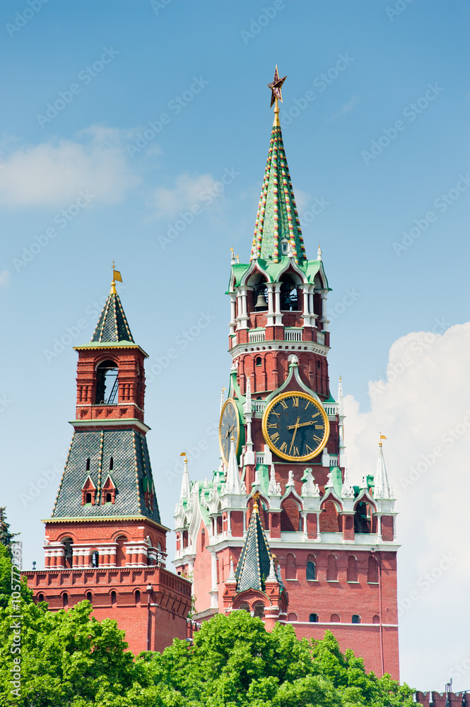 Spasskaya Tower. Kremlin. Moscow. Russia Spasskaya Tower. Kremlin. Moscow. Russia