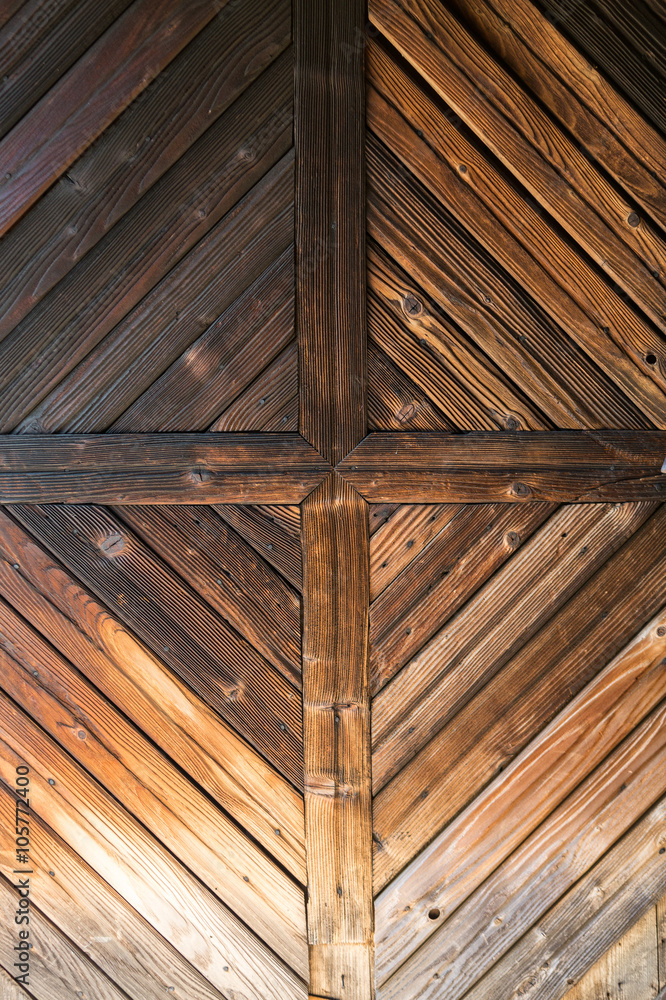 Fototapeta premium Traditional wooden door with cross