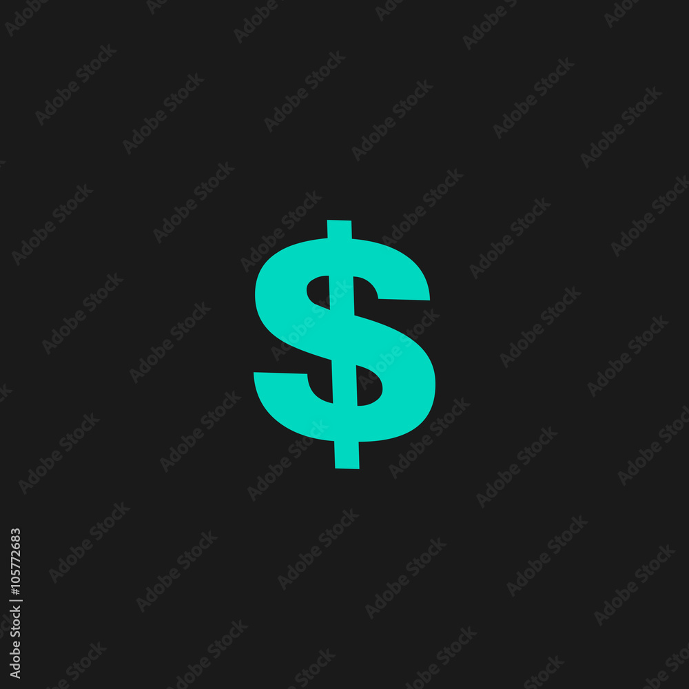 Dollar Single icon. Vector illustration. Dollar Single icon. Vector illustration.