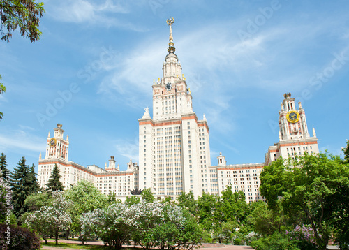 Lomonosov Moscow State University at spring, Moscow, Russia