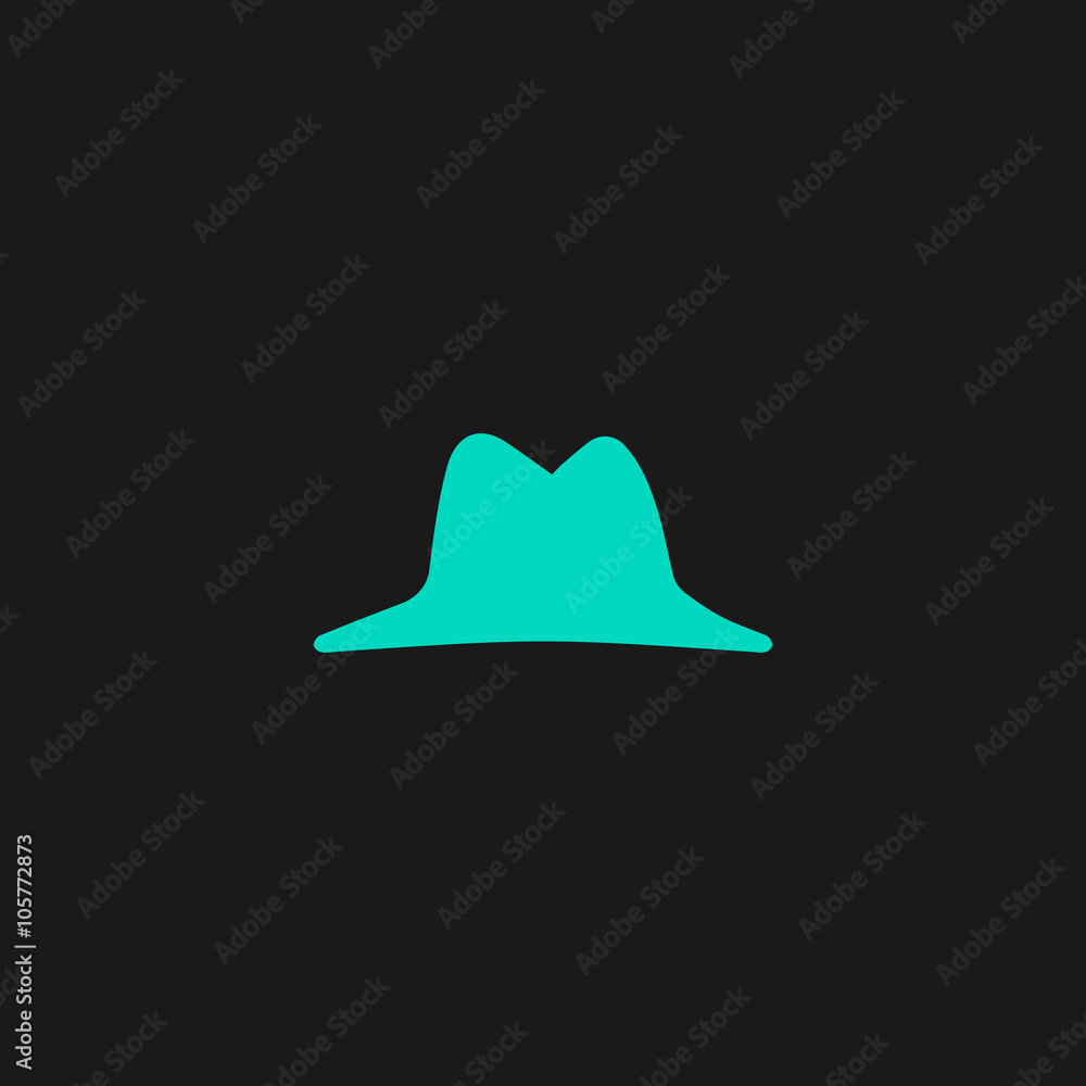 Fototapeta premium Mens hat vector icon