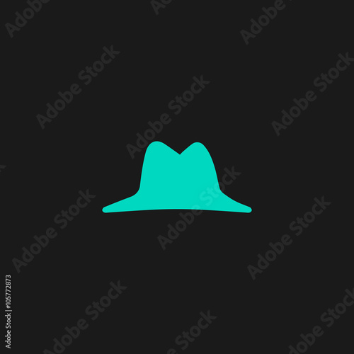 Mens hat vector icon