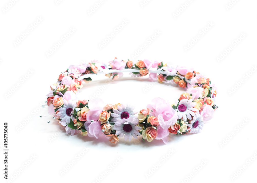Naklejka premium Beautiful flower wreath or crown