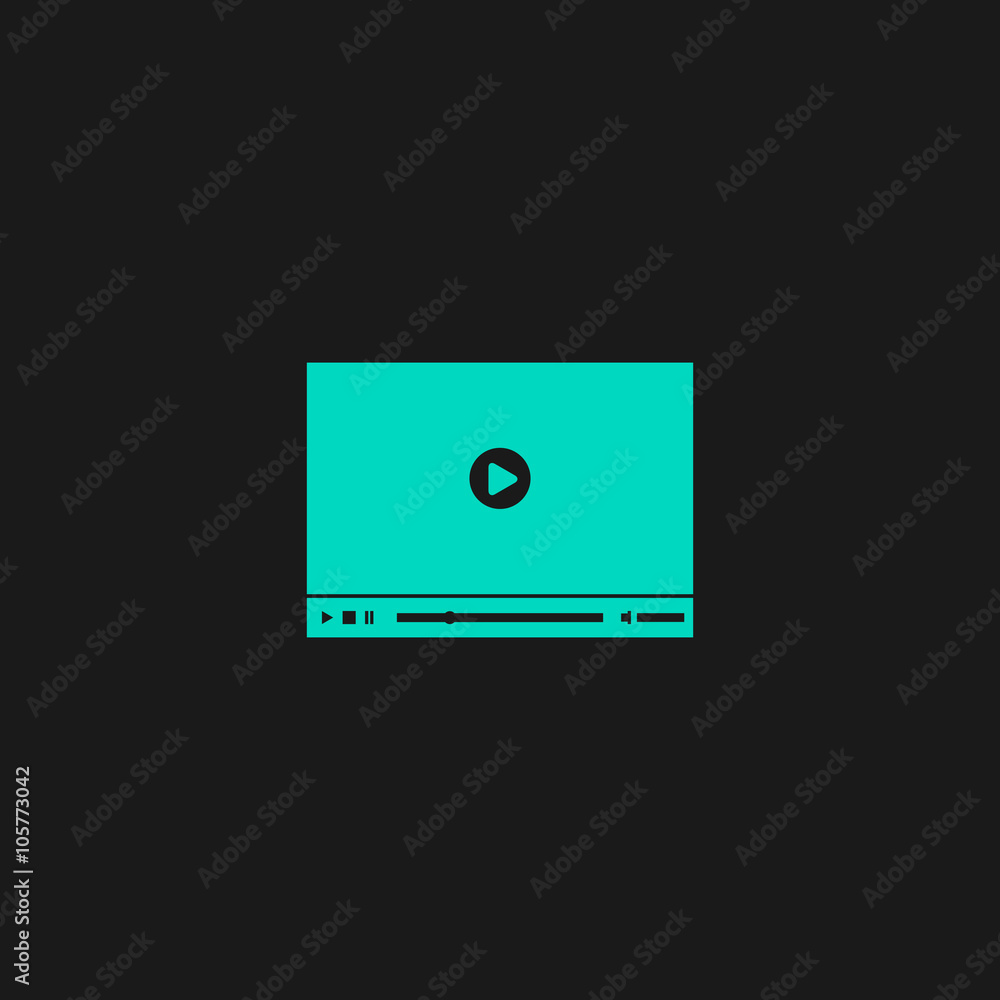 Video player for web, vector illustration Video player for web, vector illustration