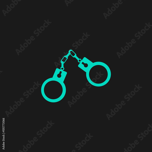 handcuffs flat icon
