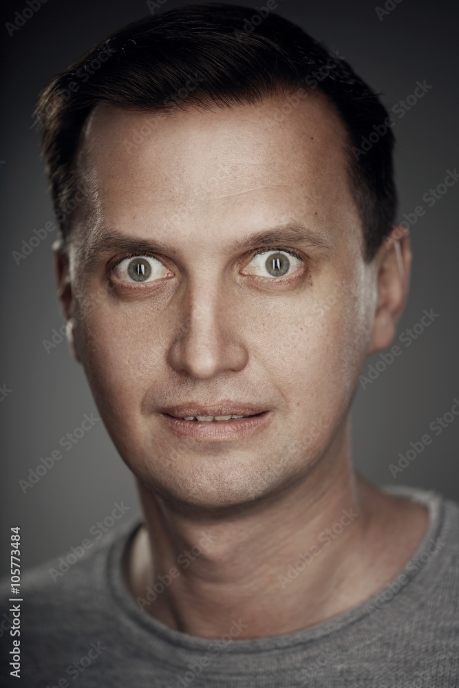 Obraz premium Portrait of emotional man