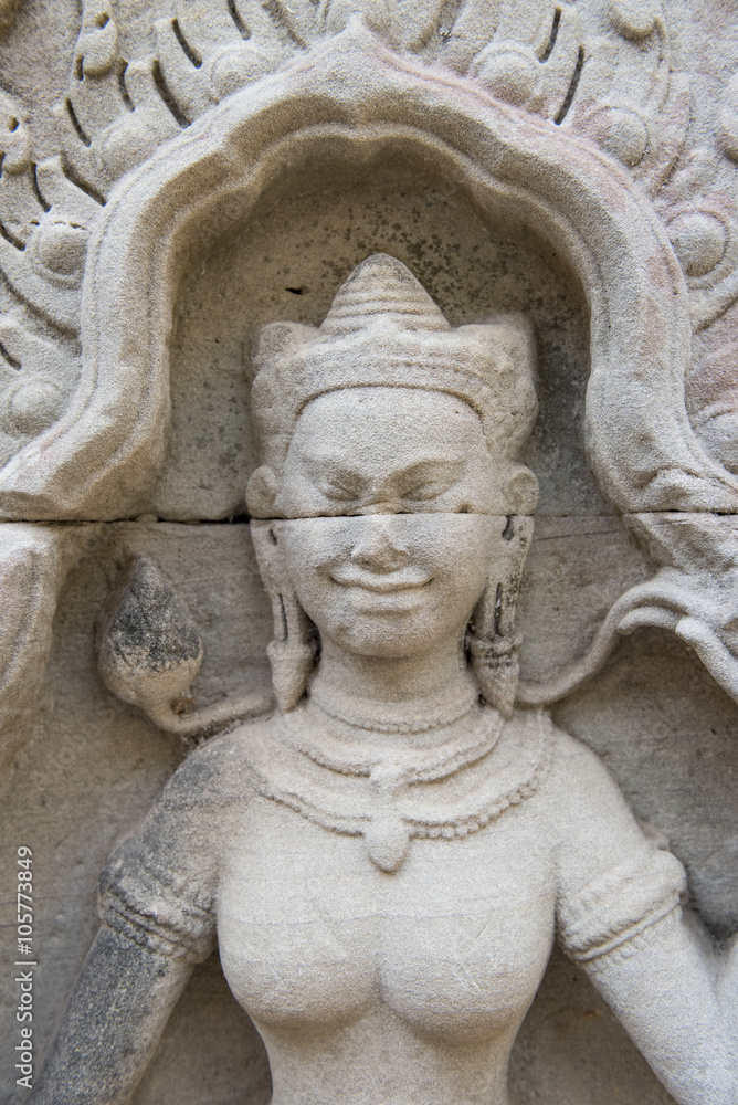 Apsara dancer, Preah Khan, Cambodia Apsara dancer, Preah Khan, Cambodia