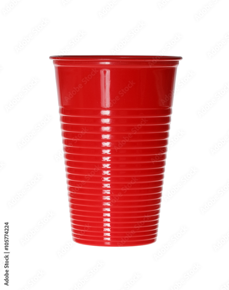 Red Plastic Cup isolated on white. Red Plastic Cup isolated on white.