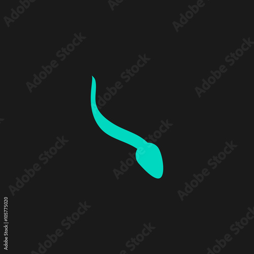 Sperm sign icon. Fertilization or insemination
