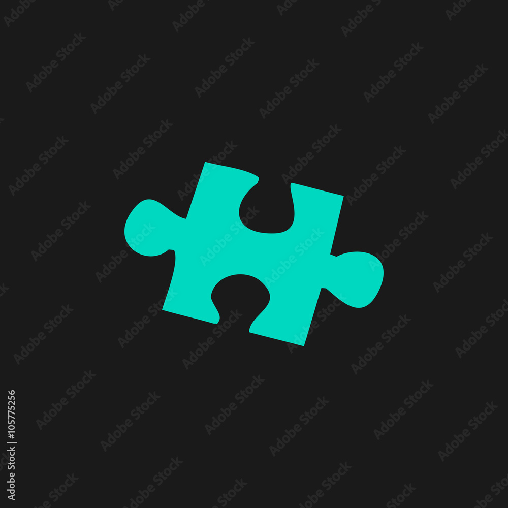 Simple puzzle icon. Simple puzzle icon.