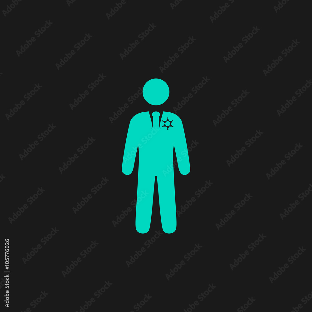 sheriff flat icon sheriff flat icon
