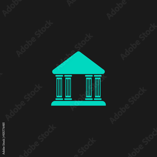 court building vector icon