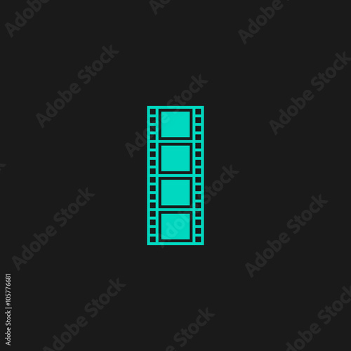 cinematographic film flat icon
